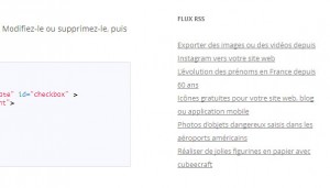 Wordpress widget flux rss