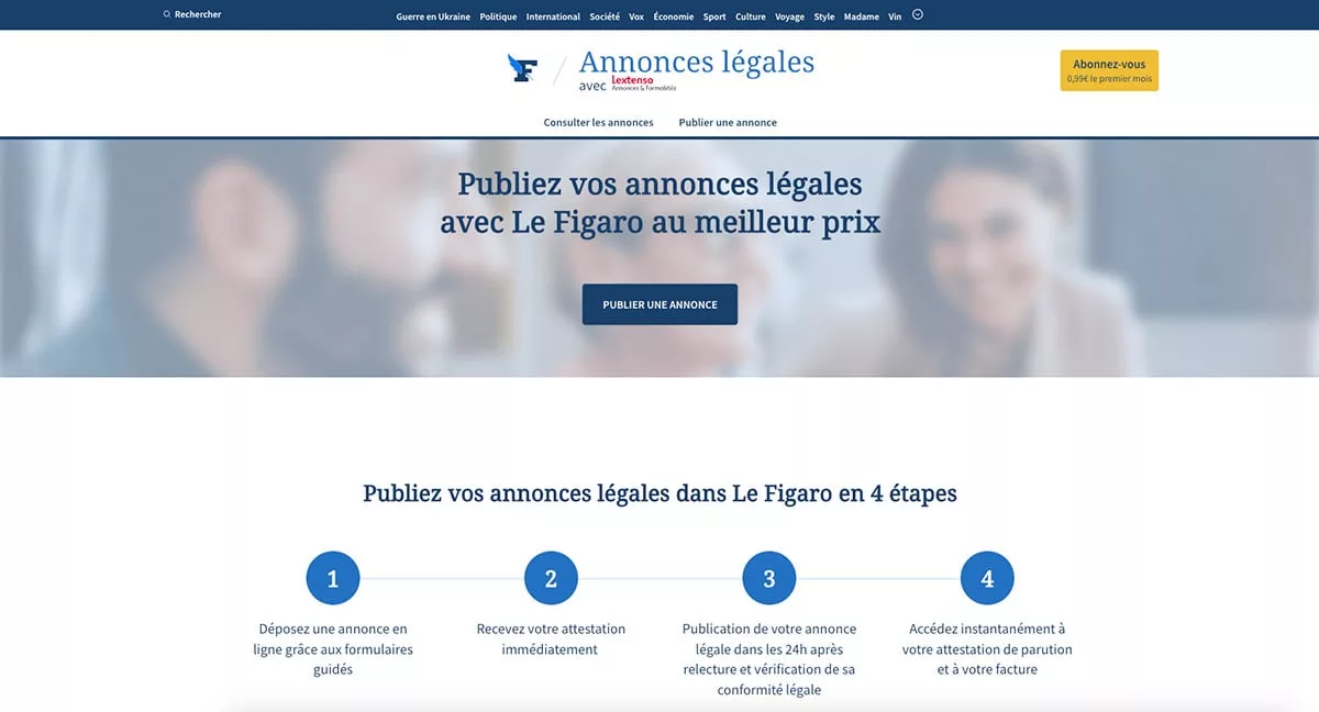 Annonces légales Figaro